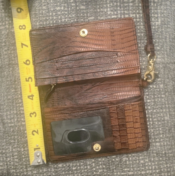 Brahmin Brown Croc-Embossed Wallet - Picture 9 of 9